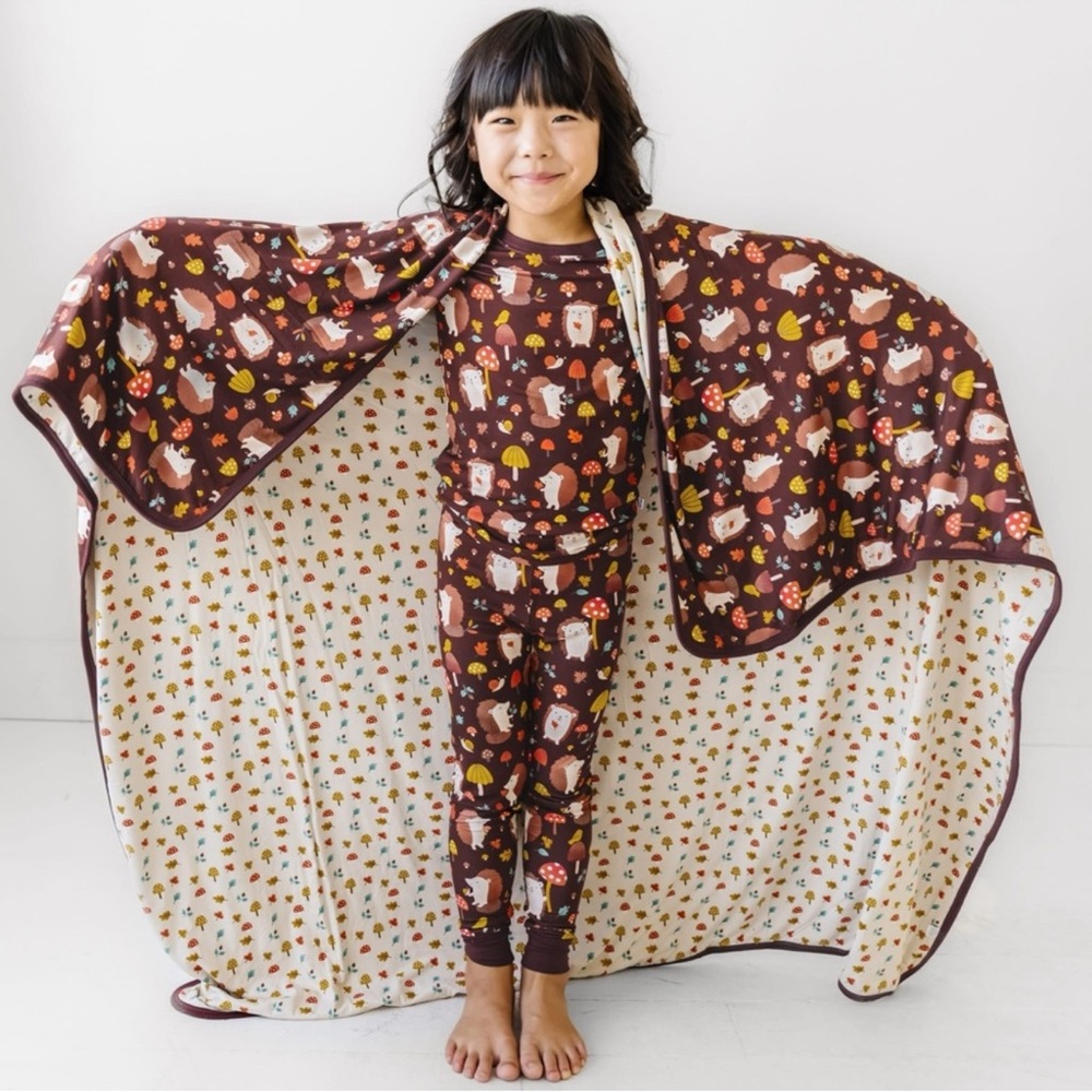 Little Sleepies Happy Hedgehogs Blanket